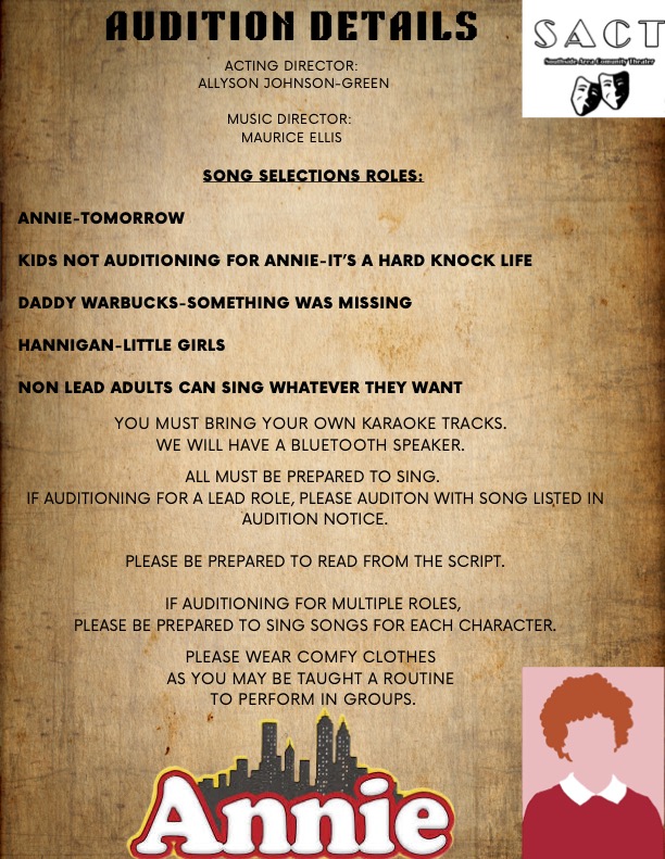Annie AUDITION Flyer 2