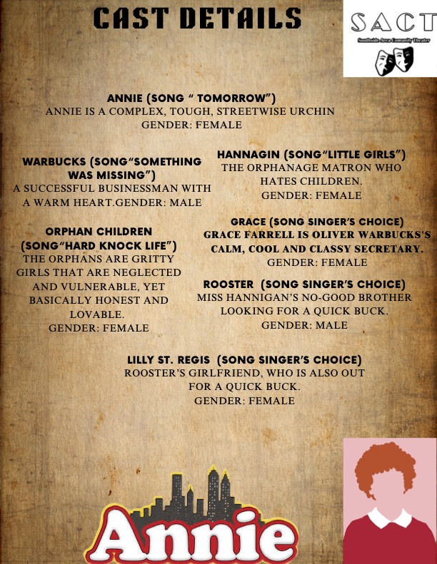 Annie AUDITION Flyer 3